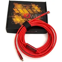 IQwire 5m USB C To C Right Angle 10G Red