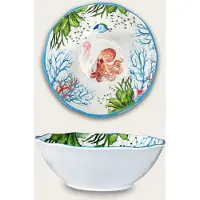 Arca ABISSI - Set van 2 Melamine kommen Ø22xH9cm – licht in gewicht – makkelijk stapelbaar – voor binnen en buiten