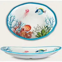 Arca ABISSI - Ovaal Melamine Bord 28x23xH5cm – licht in gewicht – makkelijk stapelbaar – voor binnen en buiten