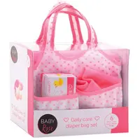 PADU - Luiertas - 5 accessoires - Wit met roze stippen