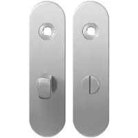 GPF bouwbeslag GPF Kortschild afgerond enkelverend 169x46x8,5mm WC57/5 normale knop