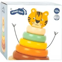 Small Foot - Houten Stapeltoren Safari Tijger, 7dlg.