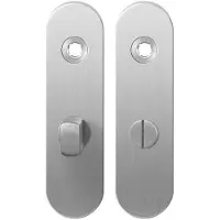 GPF bouwbeslag GPF Kortschild afgerond enkelverend 169x46x8,5mm WC55/8 normale knop