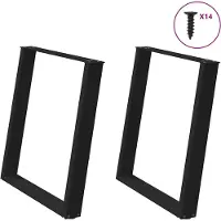 vidaXL Eettafelpoten 2 st U-vormig 70x(72-73) cm staal zwart