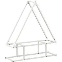 vidaXL Brandhoutrek 80x25x90 cm koudgewalst staal wit