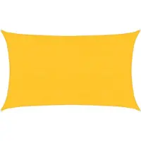vidaXL Zonnezeil 160 g/m² rechthoekig 5x8 m HDPE geel