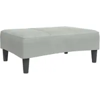vidaXL Voetenbank 77x55x31 cm fluweel lichtgrijs