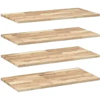 vidaXL Wandschappen 4 st zwevend 80x40x2 cm onbehandeld acaciahout