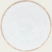 Arca TIERRA White - Rond Vlak Melamine Bord Ø41cm – licht in gewicht – makkelijk stapelbaar – voor binnen en buiten