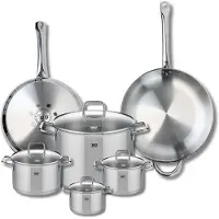 Elo Set van 2 Bakpannen 28 en 32 cm en 4 Kookpotten 12, 14, 16 en 26 cm Elo Profi Citrin