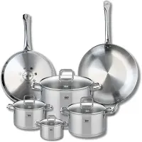 Elo Set van 2 Koekenpannen 28 en 32 cm en 4 kookpotten 12, 16, 20 en 26 cm Elo Profi Citrin