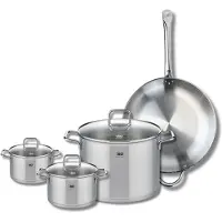 Elo Set van 1 Koekenpan 32 cm en 3 kookpotten 14, 16 en 26 cm Elo Profi Citrin