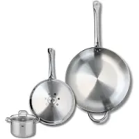 Elo Set van 2 Koekenpannen 24 en 32 cm en 1 braadpan 12 cm Elo Profi Citrin