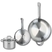 Elo Set van 2 Koekenpannen 24 en 32 cm en 1 braadpan 16 cm Elo Profi Citrin