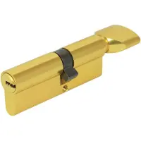 Lavita DOMINO HOMER 36/31K - Knopcilinder - Asymmetrisch 36/31 - Goud - Insteekslot deurslot - 5 boorsleutels Aluminium