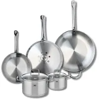 Elo Set van 3 Kookpannen 24, 28 en 32 cm en 2 braadpannen 14 en 20 cm Elo Profi Citrin
