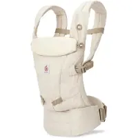 Ergobaby draagzak Adapt Linen - Naturel Linen - ergonomische draagzak vanaf geboorte - maat 56 tot 86/92 - 3 Draagposities