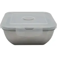 Fackelmann Lunchbox van roestvrij staal met clipsdeksel 600 ml Move