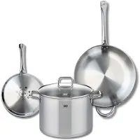 Elo Set van 2 Koekenpannen 24 en 32 cm en 1 braadpan 26 cm Elo Profi Citrin