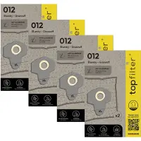 Top Filter Set van 4 verpakkingen van 2 stofzuigerzakken 64012 Bluesky en Gisowatt TopFilter Premium