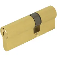 Lavita Domino Cilinderslot Profielcilinder DMO 46/56 - Deurslot - incl. 3 sleutels - Insteekslot - Voordeurslot Veiligheidscilinder Vernikkeld - Meer dan 25.000 cycli - Goud