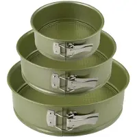 Zenker Set van 3 springvormen met scharnier 20 cm 24 cm en 26 cm Green Vision