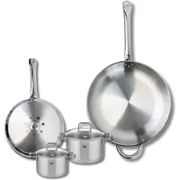 Elo Set van 2 Koekenpannen 24 en 32 cm en 2 kookpotten 12 en 14 cm Elo Profi Citrin