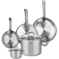 Elo Set van 3 Kookpannen 24, 28 en 32 cm en 2 braadpannen 14 en 26 cm Elo Profi Citrin