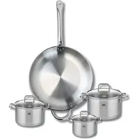 Elo Set van 1 Koekenpan 32 cm en 3 kookpotten 12, 14 en 16 cm Elo Profi Citrin