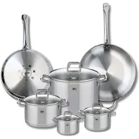 Elo Set van 2 Koekenpannen 28 en 32 cm en 4 kookpotten 12, 14, 20 en 26 cm Elo Profi Citrin