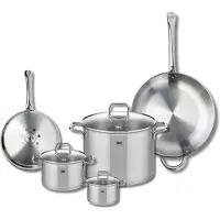 Elo Set van 2 Koekenpannen 24 en 32 cm en 3 Kookpotten 12, 16 en 26 cm Elo Profi Citrin