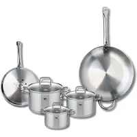Elo Set van 2 Koekenpannen 24 en 32 cm en 3 kookpotten 14, 16 en 20 cm Elo Profi Citrin