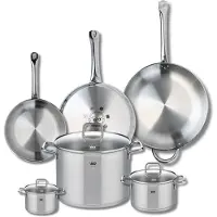 Elo Set van 3 Koekenpannen 24, 28 en 32 cm en 3 kookpotten 12, 16 en 26 cm Elo Profi Citrin