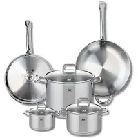 Elo Set van 2 Bakpannen 28 en 32 cm en 3 Kookpotten 14, 20 en 26 cm Elo Profi Citrin