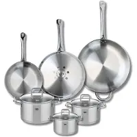 Elo Set van 3 Kookpannen 24, 28 en 32 cm en 3 braadpannen 14, 16 en 20 cm Elo Profi Citrin