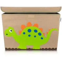 Lifeney Opbergdoos van stof voor kinderen groot model Dino "Stegosaurus" met deksel