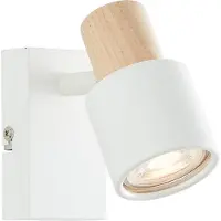 Brilliant Pini - Wandlamp - GU10 max 1x10W - Wit/Hout