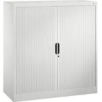 C+P Omnispace rolluikkast, 3 OH, afsluitbaar, B 1200 x D 420 x H 1230 mm, staal/kunststof, verkeerswit