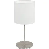 Eglo Pasteri Tafellamp - E14 - 1 Lichts - Ø14cm - Stof - Grijs, Wit