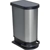 Rotho Paso mono pedaalemmer- prullenbak 50L - BPA vrij - donker zilvermetallic