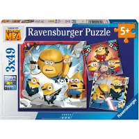 Ravensburger Vervelende Me 4: Minions 3x49 Stukjes Puzzelset voor Kinderen - Activiteit zonder Scherm Verhoogt Concentratie