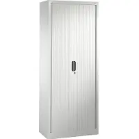 C+P Omnispace rolluikkast, 5 OH, afsluitbaar, B 800 x D 420 x H 1980 mm, staal/kunststof, verkeerswit