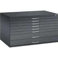 C+P Plankast van staal, voor formaten tot DIN A0, 8 laden