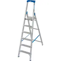 Krause Aluminium trapladder, zonder wielen, 6 treden