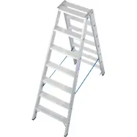 Krause Dubbele trapladder van aluminium, 2 x 7 treden