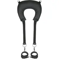 Easytoys Fetish Collection Easytoys Fetish - Pillow & Ankle Cuffs Leg Position Strap - Zwart