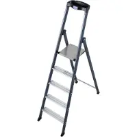 Krause Trapladder, geanodiseerd, 5 treden