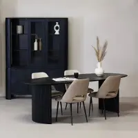 Giga Meubel Eettafel Feline Zwart 240cm