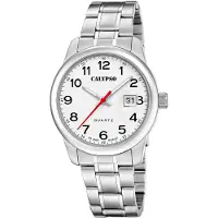 Calypso Kwartshorloge Basic Horloge, herenhorloge, stalen band, analoog, dag