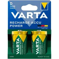 Varta Oplaadbare D / HR20 Ni-Mh Batterijen (2 stuks, 3000 mAh)